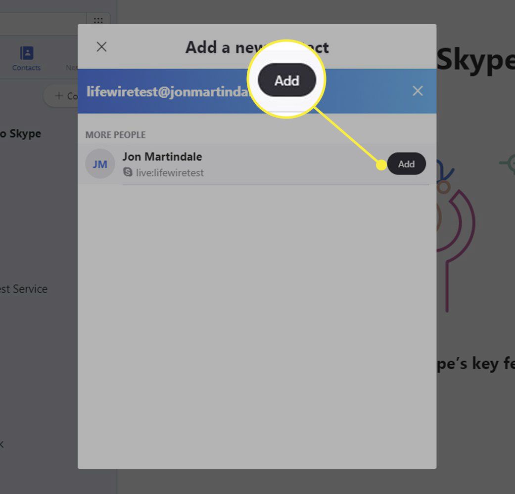 add a contact in the lastest version of skype for mac
